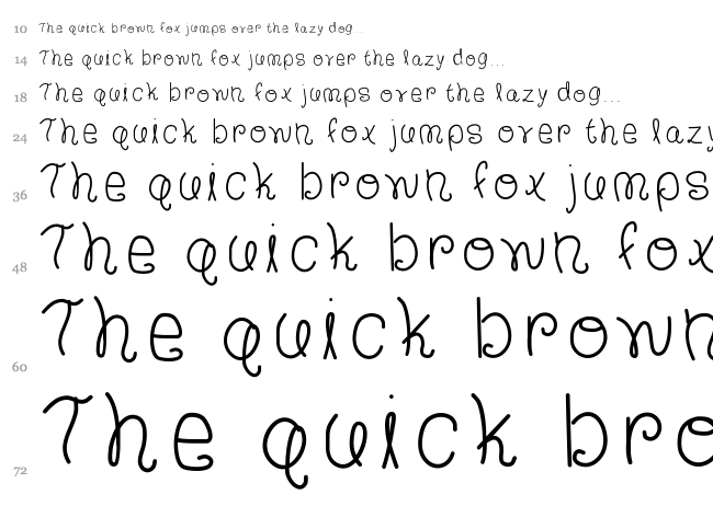 The Francesca Font font waterfall